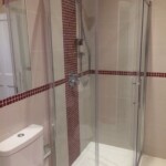 red tiled shower enclosure in Tilehurst, Reading