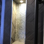 Tiled shelf in shower in Tilehurst, Reading